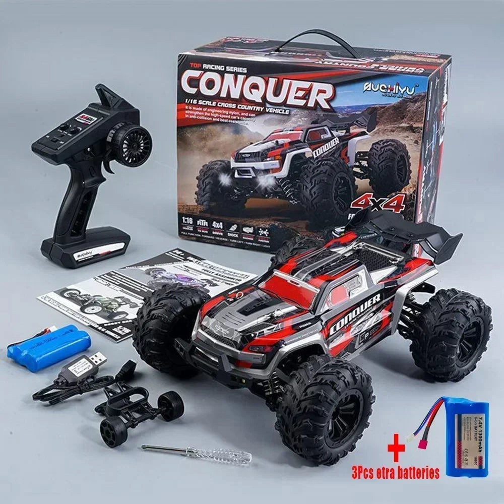 2025 New 1:16 Scale Large RC Cars 50km/h High Speed RC Cars Toys for Boys Remote Control Car 2.4G 4WD Off Road Monster Truck