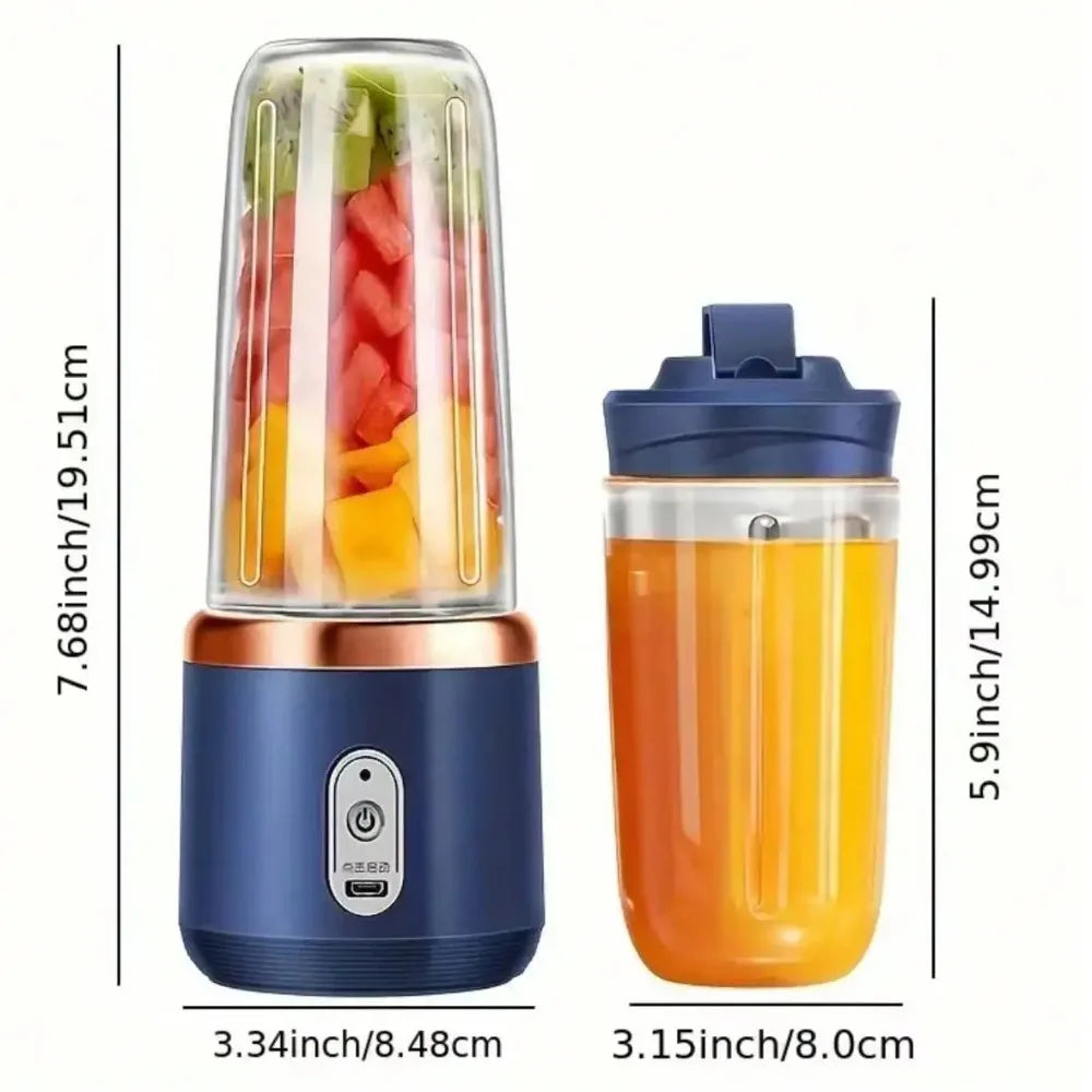 Portable Rechargeable Blender & Juicer Cup 380ml Personal Smoothie Maker Ice Crusher for Juice Travel