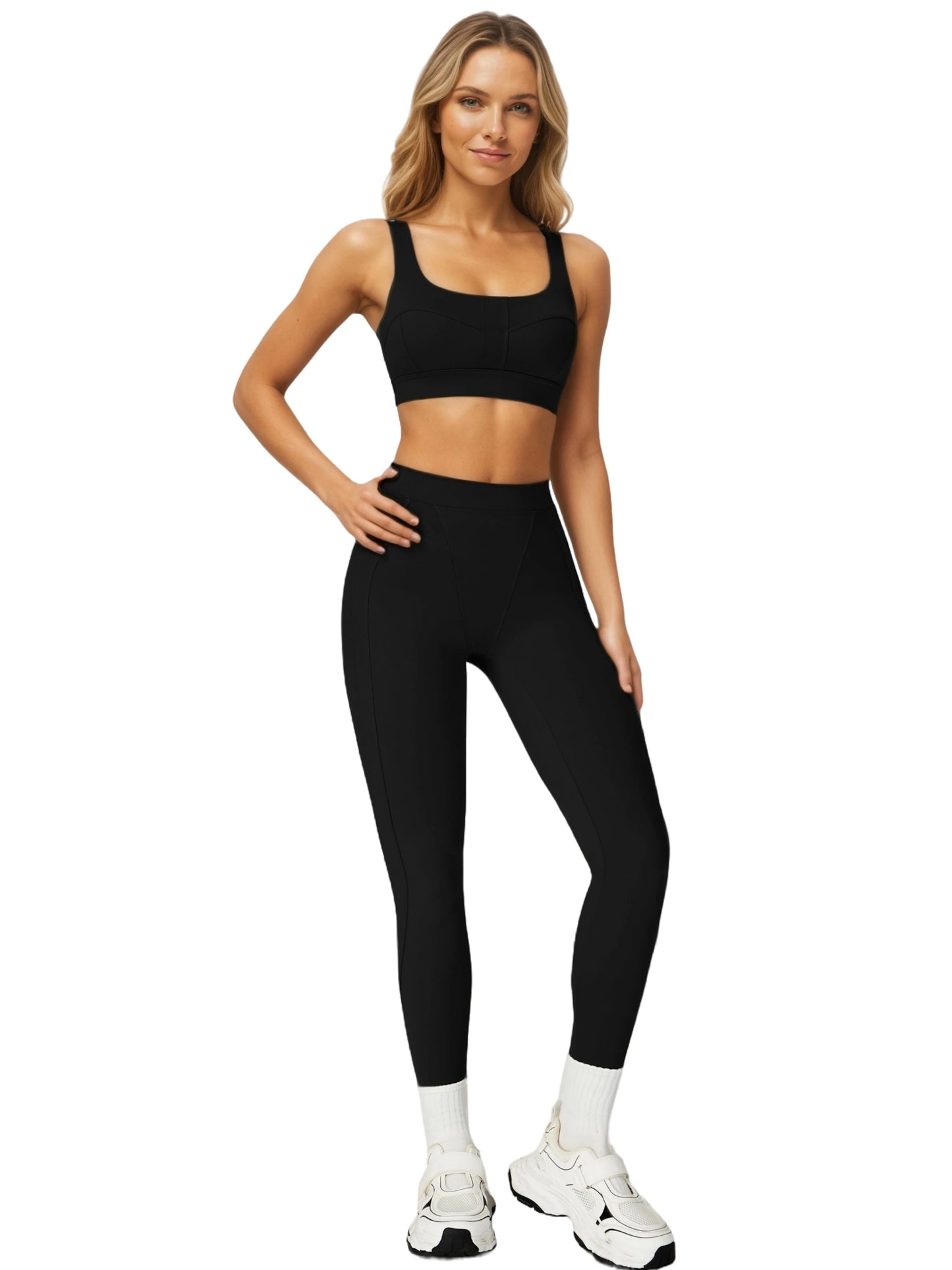 Airila 2-Piece Yoga Set Sports Bra and Leggings Pilates Gym High-Waisted Sports Casual Pants Butt-Lifting Running Shapewear Pants
