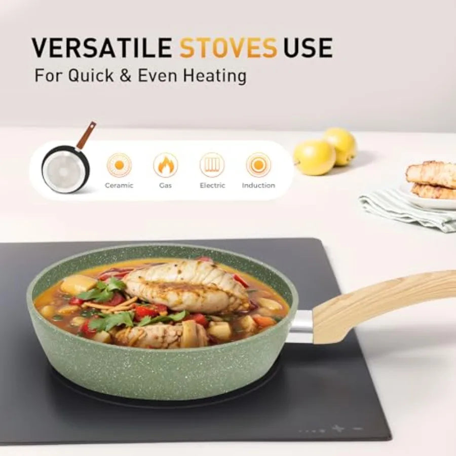 Oloey Granite Nonstick Pots And Pans Set