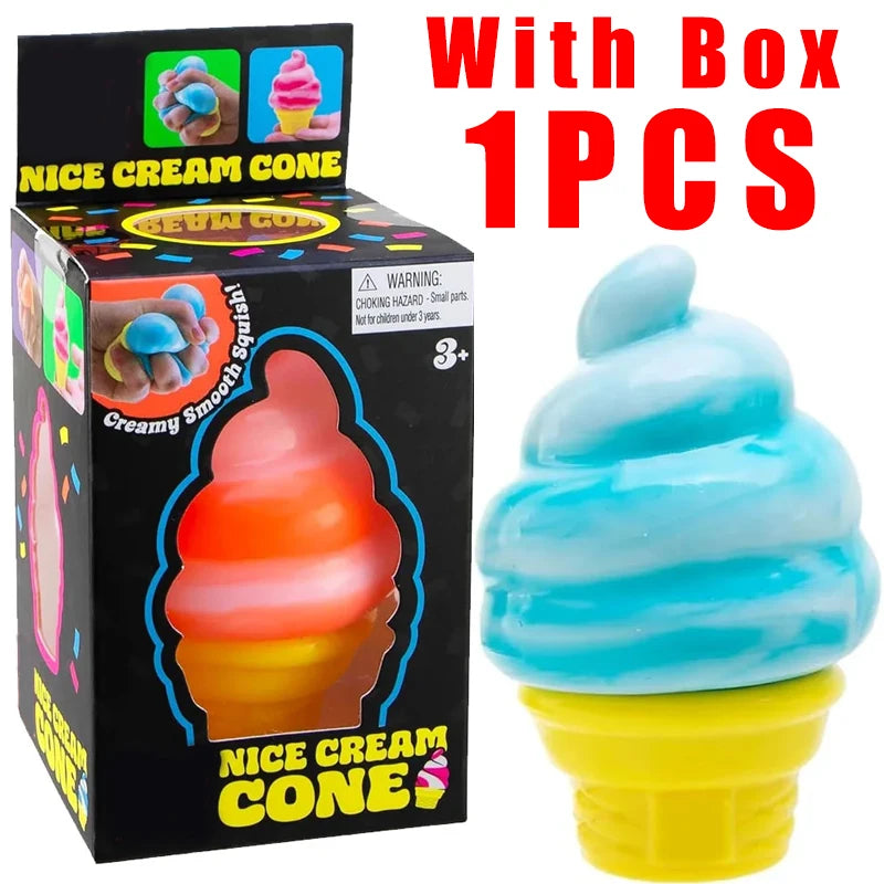 New Ice-Cream Sensory Toys Stress Relieving Blocks Pinching Relieving Puzzle Solving Venting Children Souvenir, Fun Christmas Gift, Party Favors Gifts, Prizes for Students