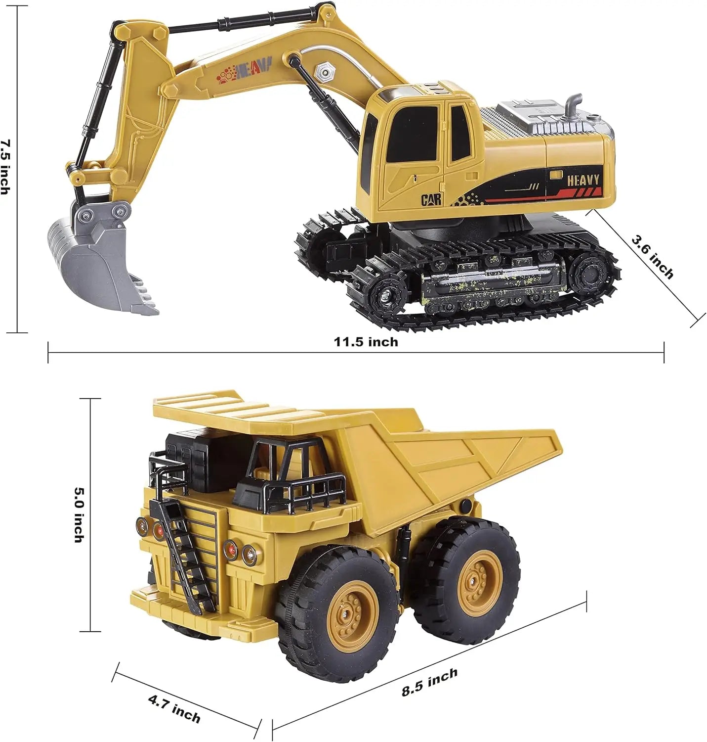 Joyfy Remote Control Vehicle Excavator and Truck