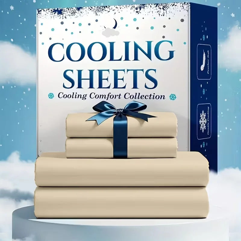 4pcs/6pcs Bamboo Cooling Queen Size Sheet Set - Children Bedding, Breathable And Comfortable - Fit for Hot Sleepers