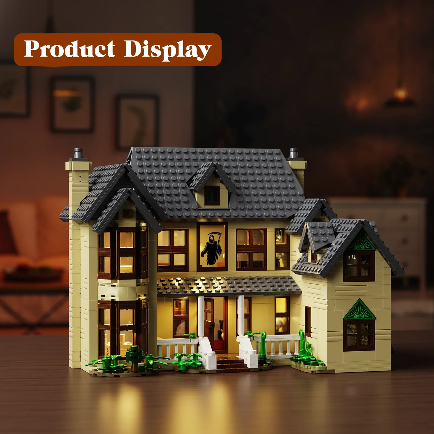 Haunted House Building Block Set Halloween Decor
