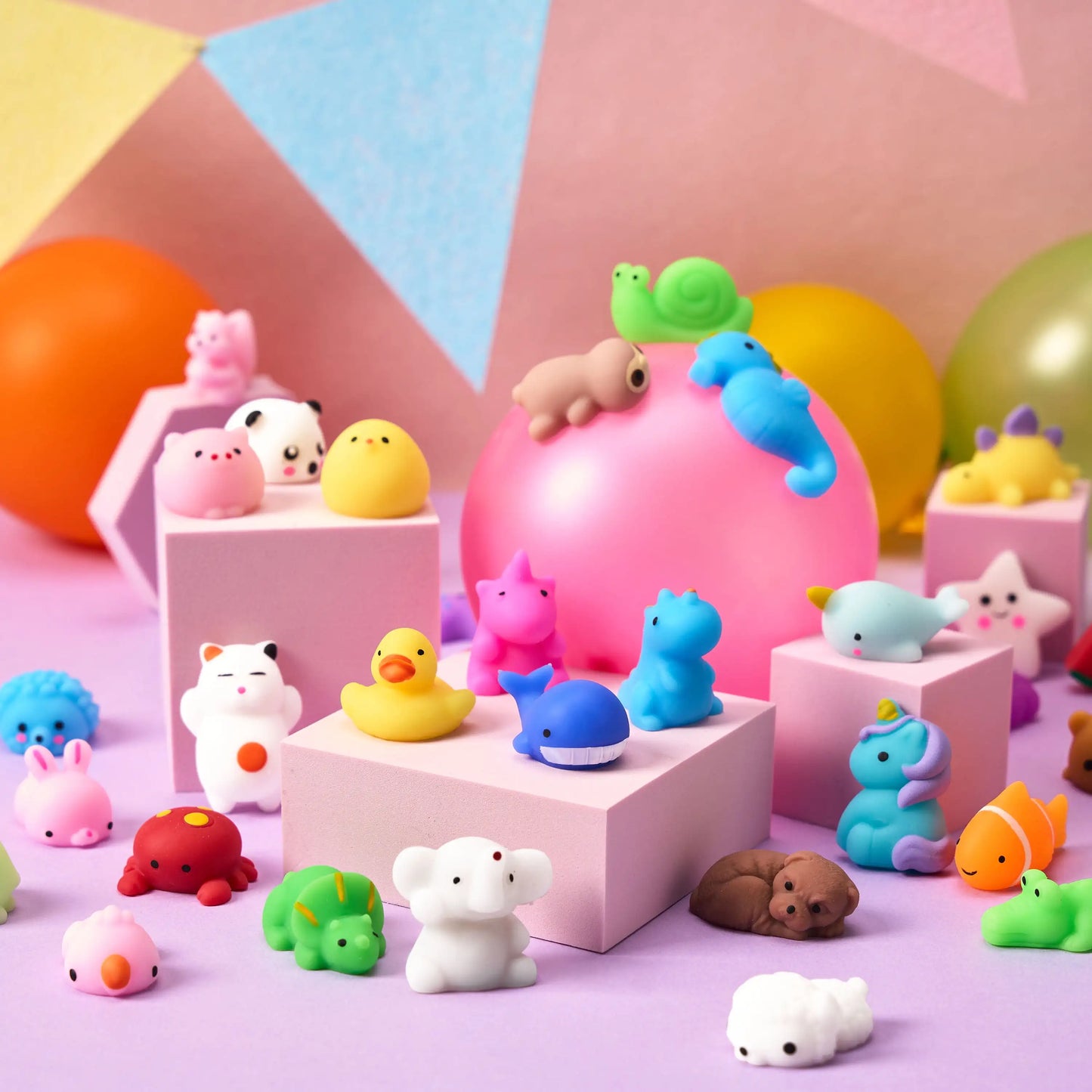 Joyfy Mini Mochi Squishies Assorted Animals and Fruits