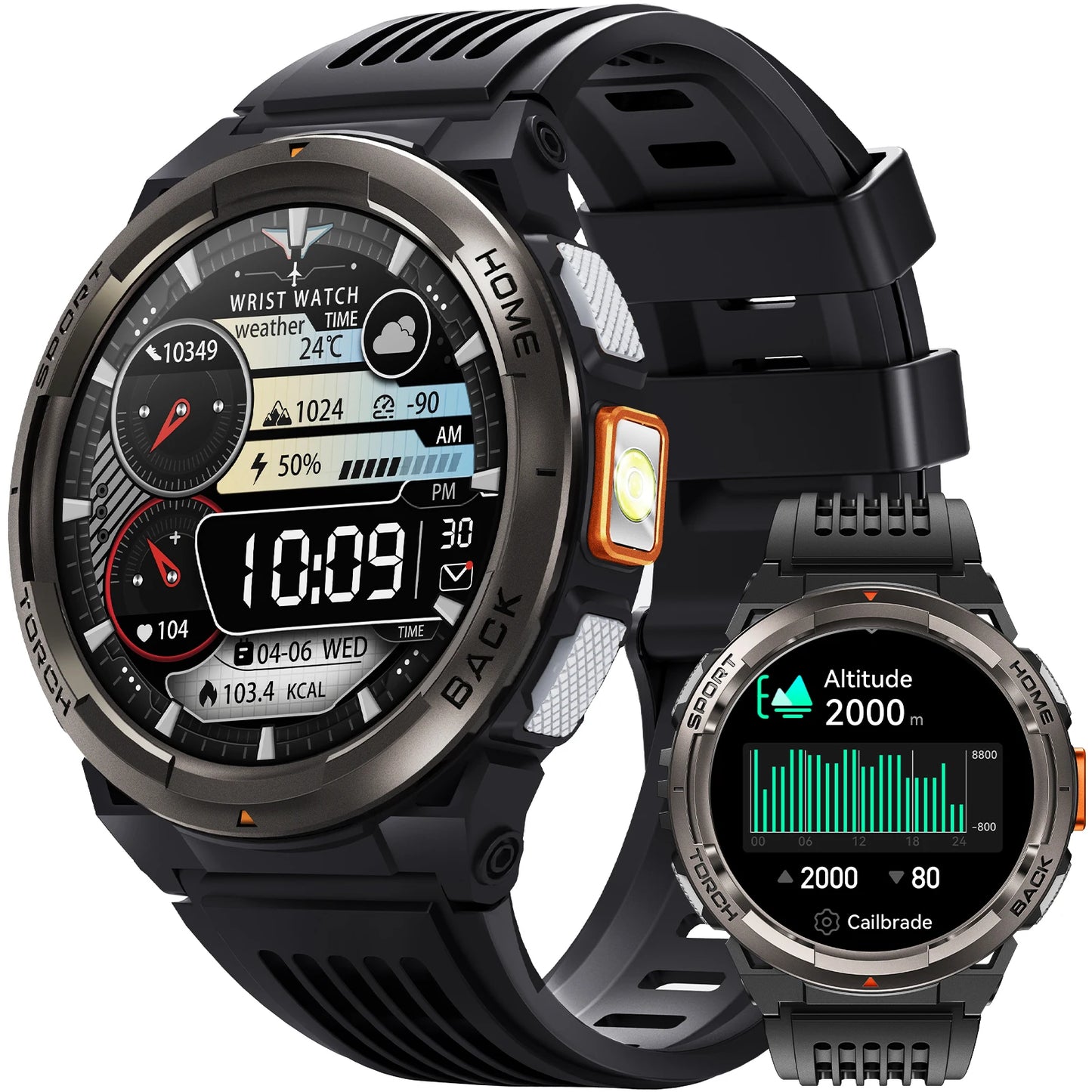 EIGIIS KE5 Smartwatch 3ATM Waterproof With Compass Barometer