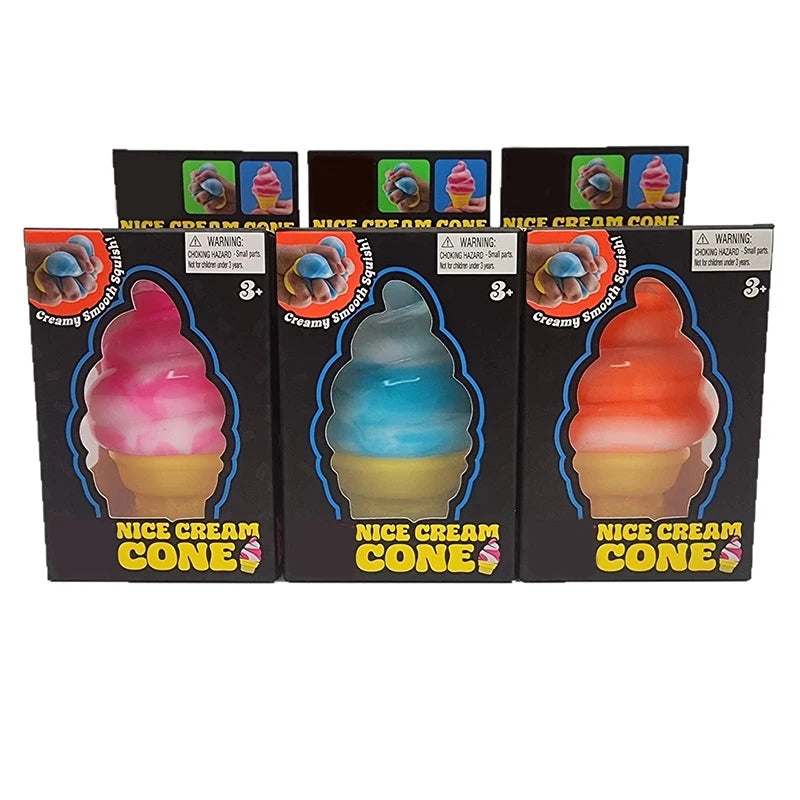 New Ice-Cream Sensory Toys Stress Relieving Blocks Pinching Relieving Puzzle Solving Venting Children Souvenir, Fun Christmas Gift, Party Favors Gifts, Prizes for Students