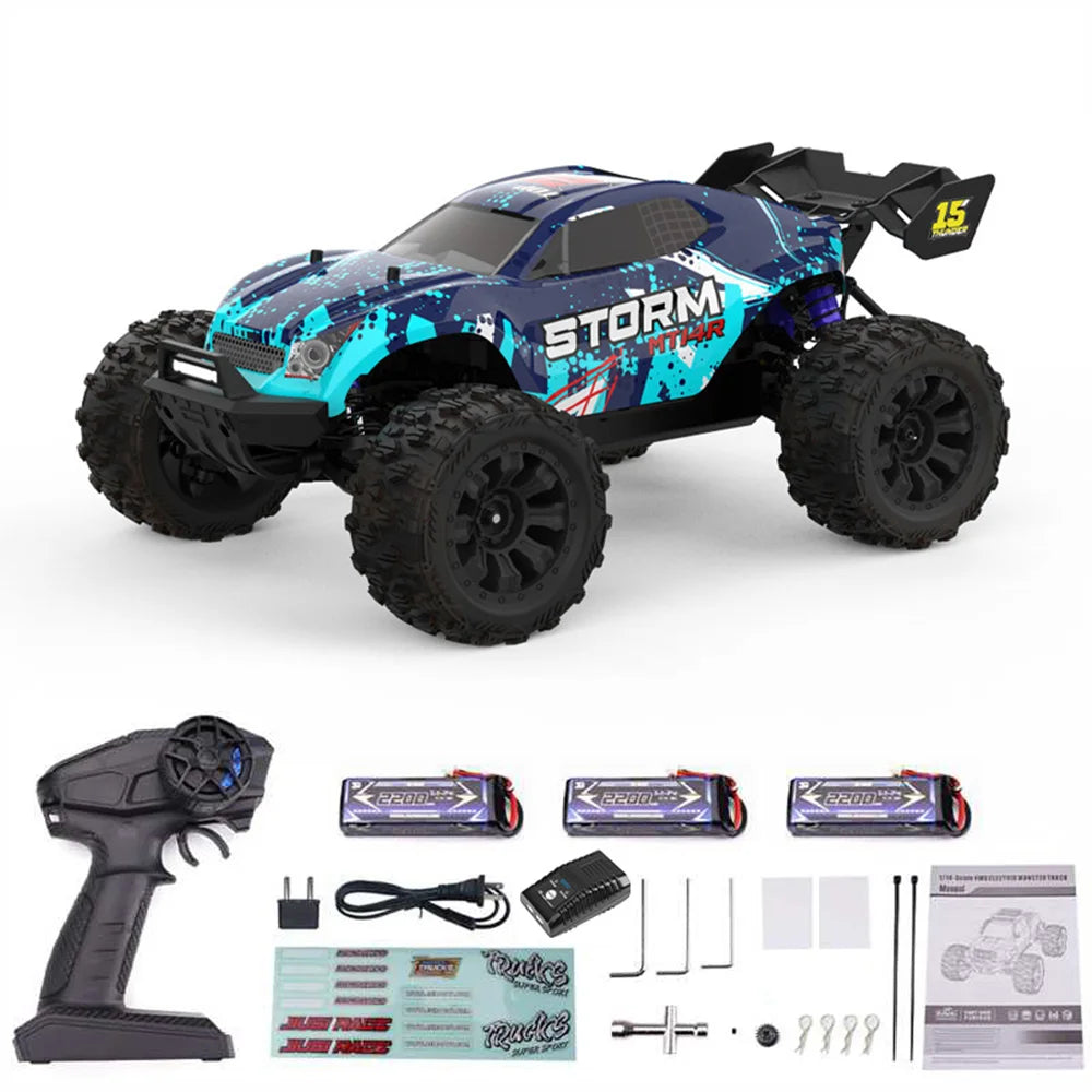 MT14R PT14R 1:14 3600KV 2200Mhz Lithium Battery RC Truck 4X4 Remote Control [Special Price] 30% Local Ship Rc Cars JIUSI