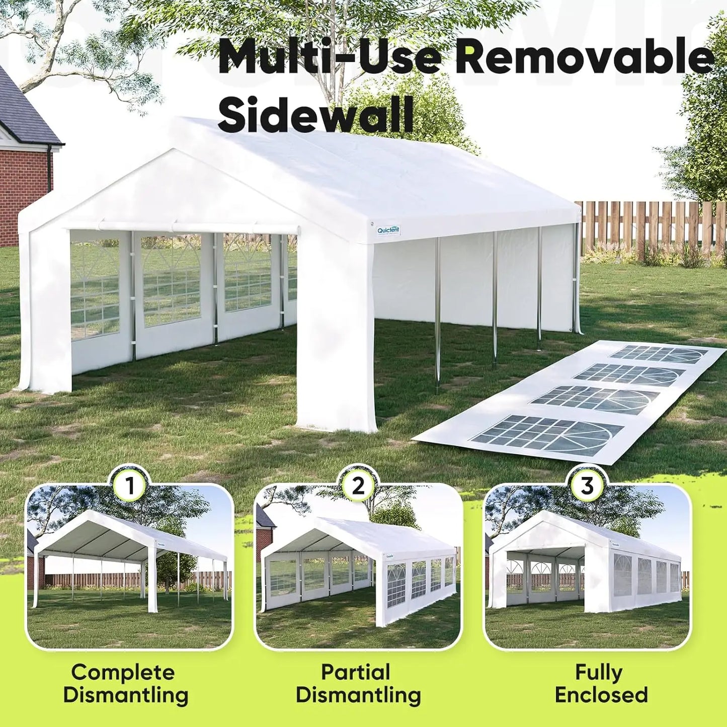 Party Tent Heavy Duty Outdoor Canopy Tent Wedding Event Shelter BBQ Wedding Tents for Parties with Storage Bags, Custom