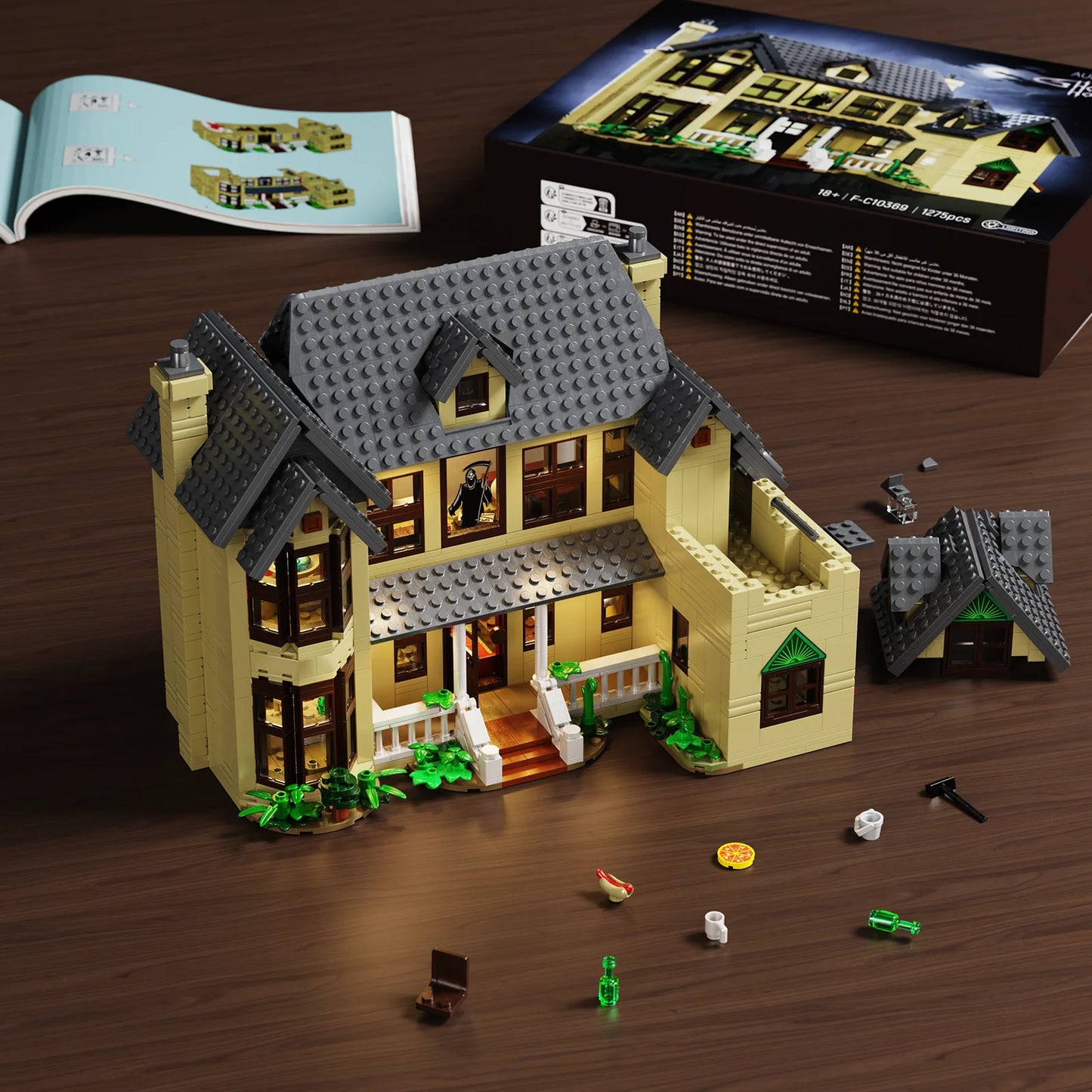 Haunted House Building Block Set Halloween Decor