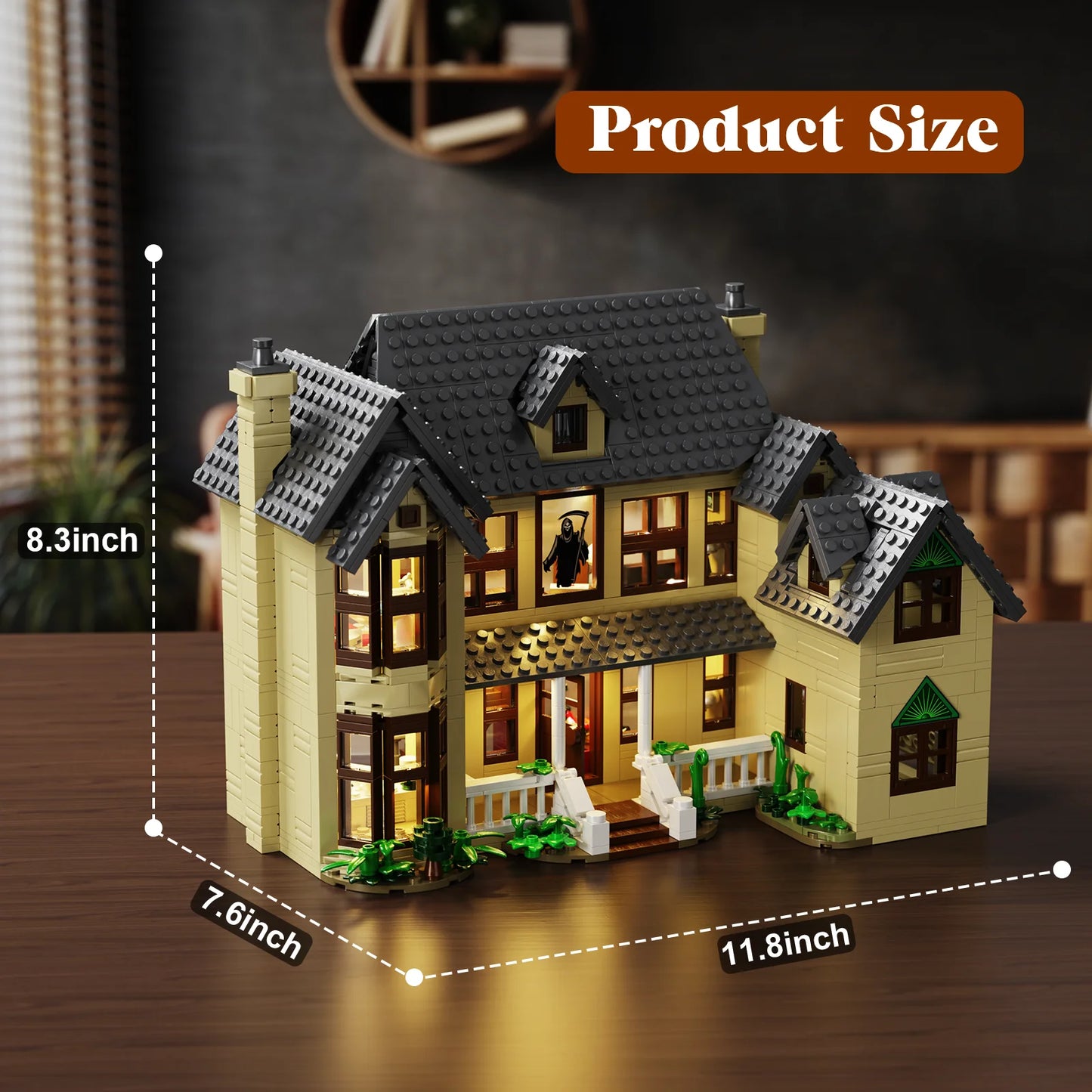Haunted House Building Block Set Halloween Decor