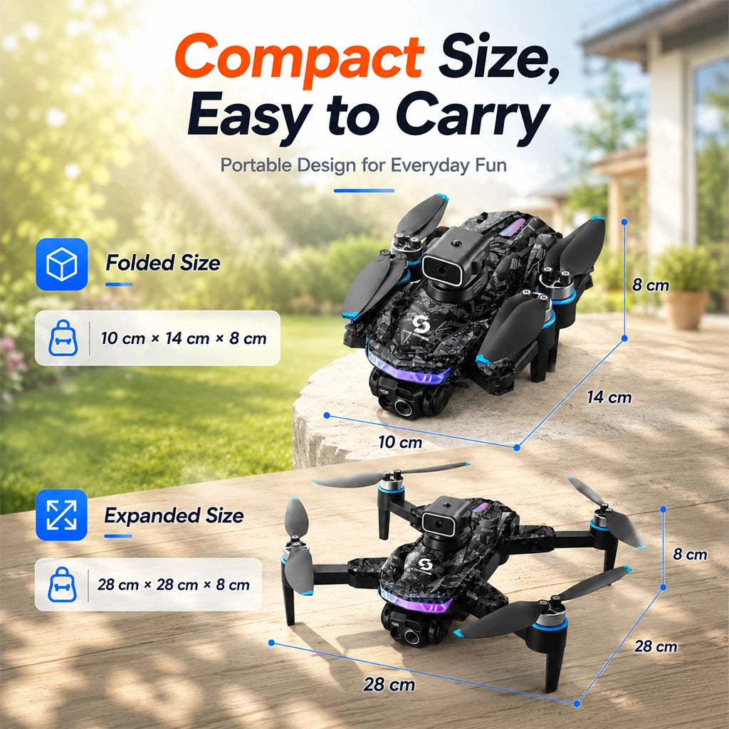 ZNLYRION RC Drone With Brushless Motors And Dual HD Camera