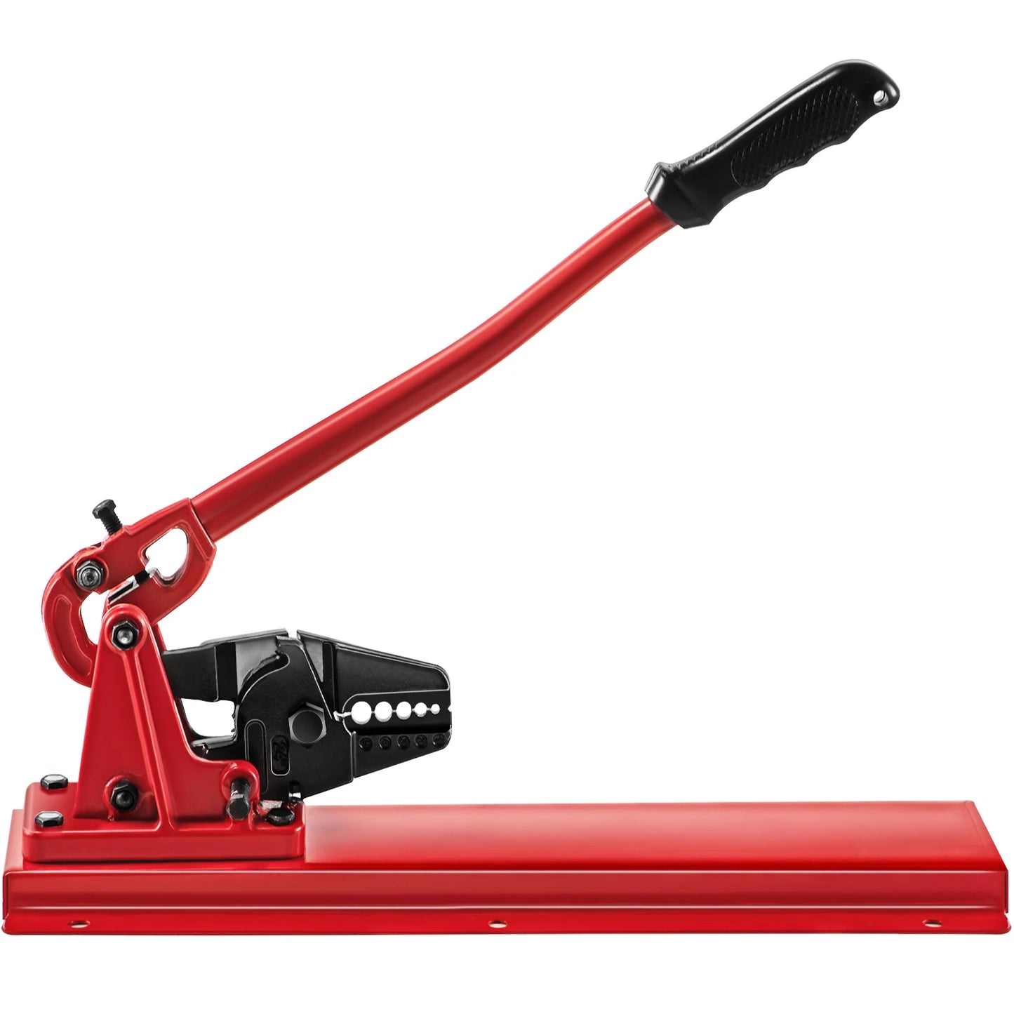 SucceBuy 24in Cutting Bench Type Hand Swager Tool Wire Rope Swaging Machine with Crimper Cable Bolt Cutter Head Copper Sleeves