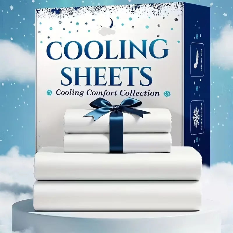 4pcs/6pcs Bamboo Cooling Queen Size Sheet Set - Children Bedding, Breathable And Comfortable - Fit for Hot Sleepers