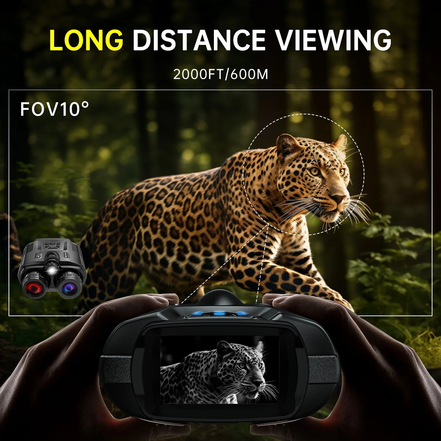 DIYIMIN Night Vision Binoculars 4K Infrared 8X Zoom