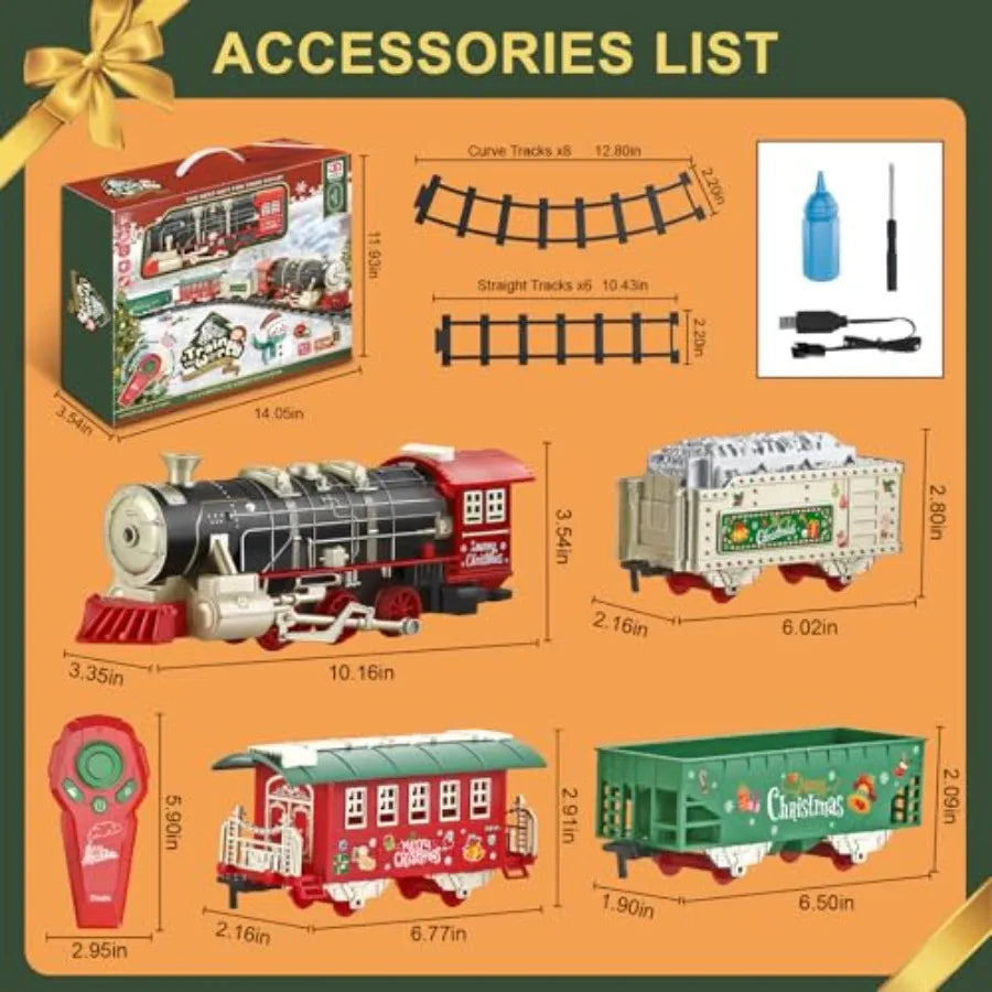 OLOEY Remote Control Train Set With Lights And Sounds