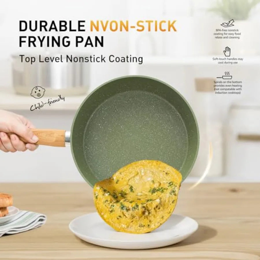 Oloey Granite Nonstick Pots And Pans Set