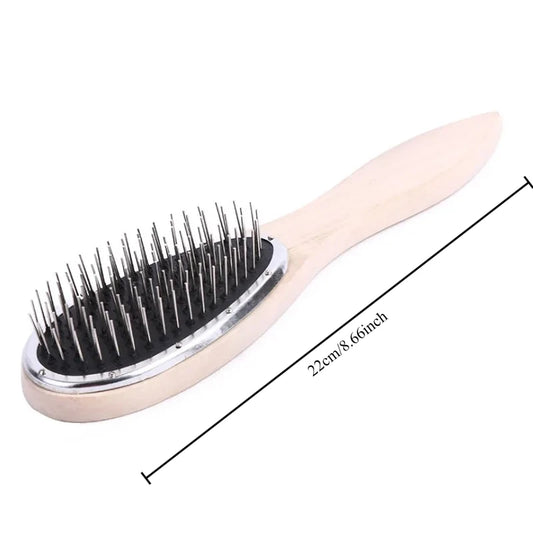 Professional Brush For Wig Anti Static Steel Comb for Tangle Hair Extensions Training \;[-