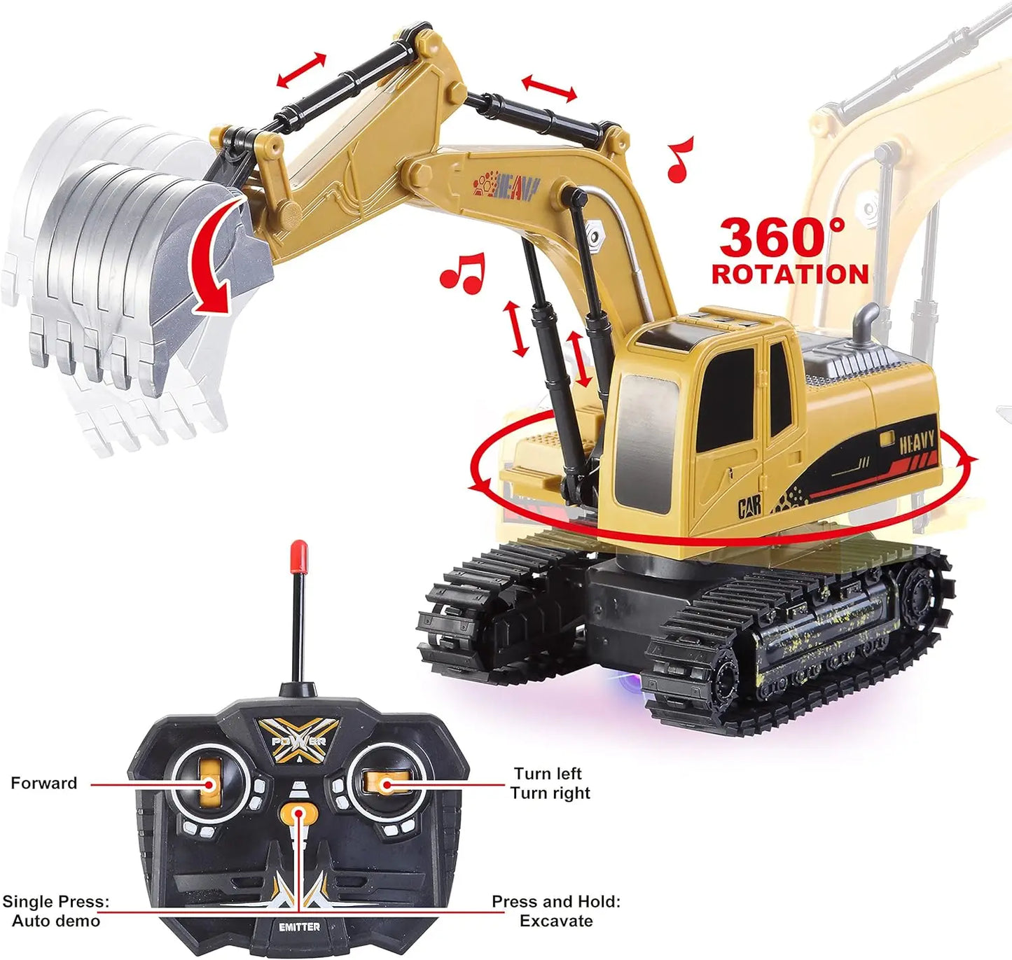 Joyfy Remote Control Vehicle Excavator and Truck