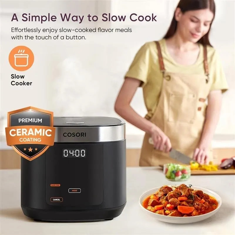 10 Cup Rice Cooker 24h Keep Warm Non-stick Ceramic Pot 18 Functions Rice Maker