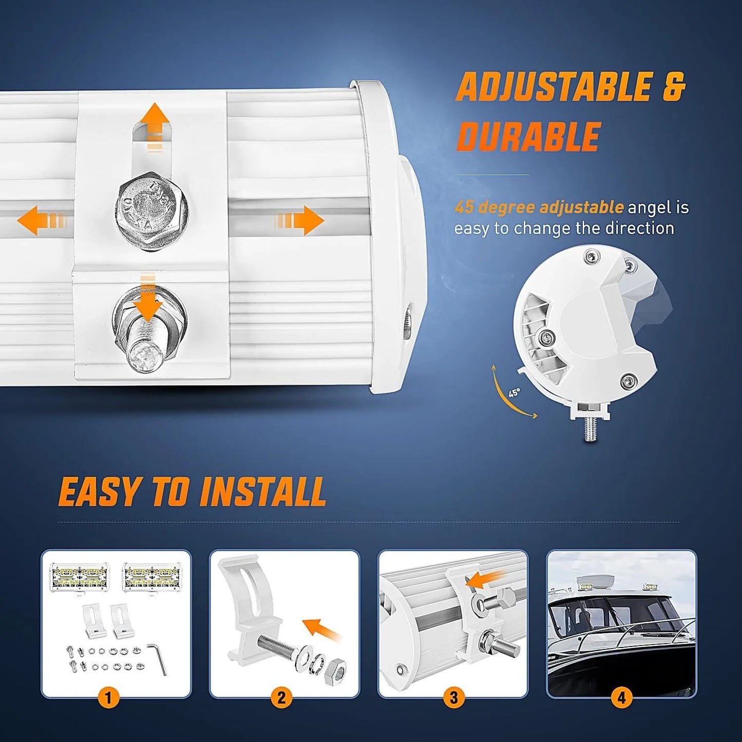 LED Light Pod Navigation Light for Pontoon Boats 120W