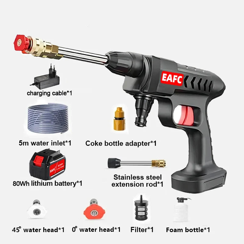 EAFC 60Bar 21V Cordless High Pressure Car Washer Gun