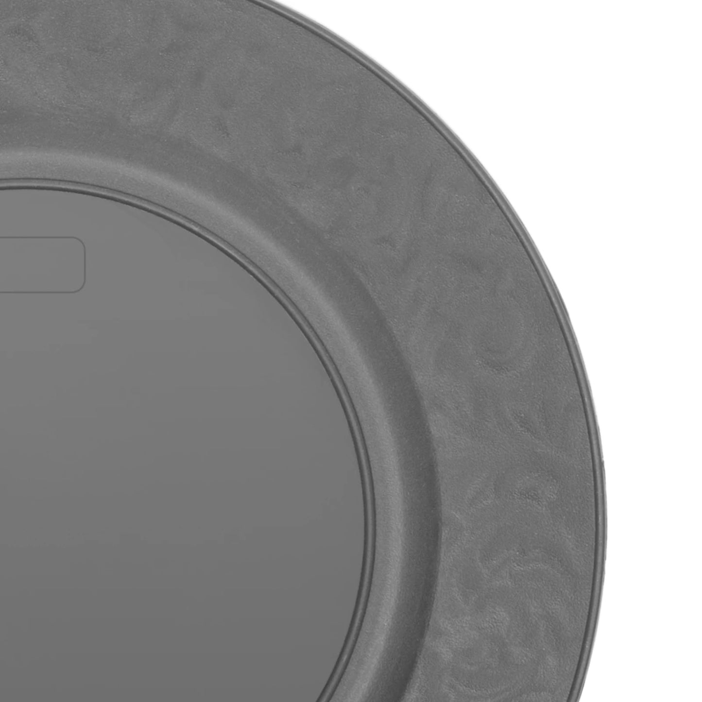 Bymaocar Charger Plate Set of 100 Silver Charger Plates Round Embossed Decorative Serving Plates Lightweight Durable PP Paint Material Impact Resistant Wear Resistant Stackable for Wedding Party Restaurant Home