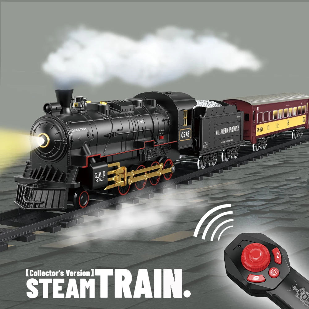 Xiaobella Remote Control Retro Steam Train Toy