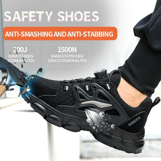 Men Steel Toe Safety Shoes Anti Puncture Anti Slip