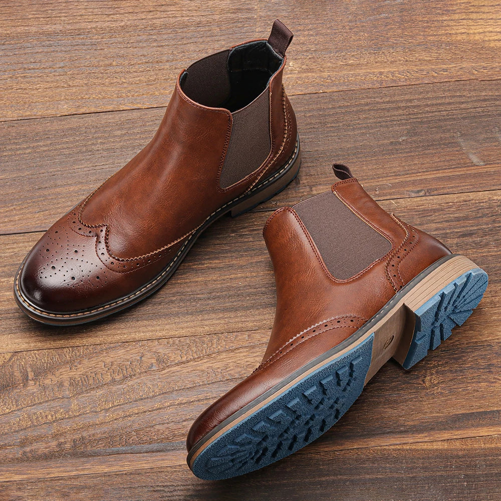 Chelsea Boots Men Brand 2026 Casual Comfortable Retro Fashion Chelsea Boots