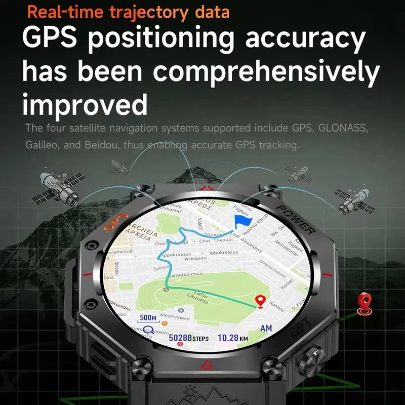 SENBONO GPS Smartwatch for Men Bluetooth Call AI GPT