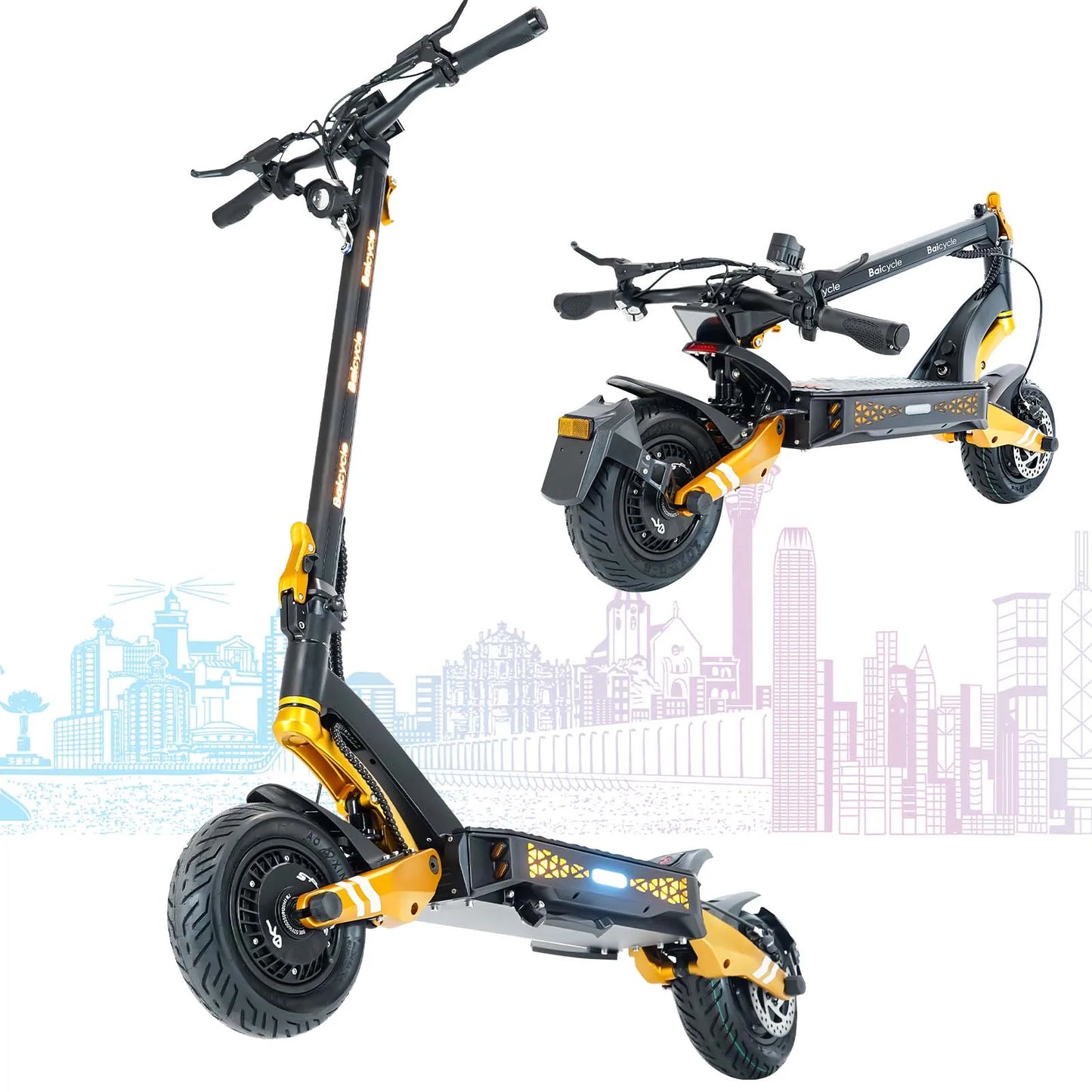 OBX 1200W Off-Road Electric Scooter 48V 30Mph Dual Suspension