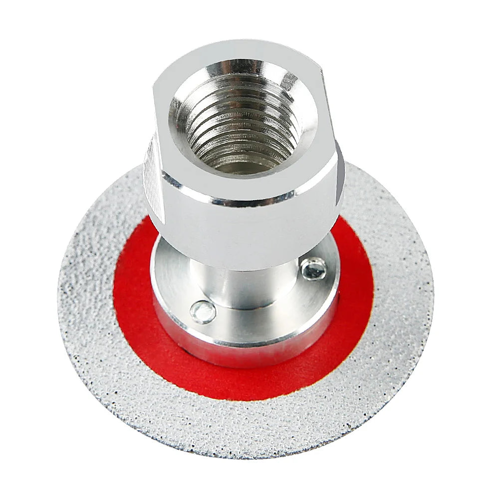 LOZLIN 50mm Diamond Mini Saw Blade with Thread Vacuum Brazed Cutting Disc for Granite Sandstone Concrete Stone Carving Lettering Engraving Grinding Tool, 5/8-11 Thread Stone Cutting Wheel for Angle Grinder