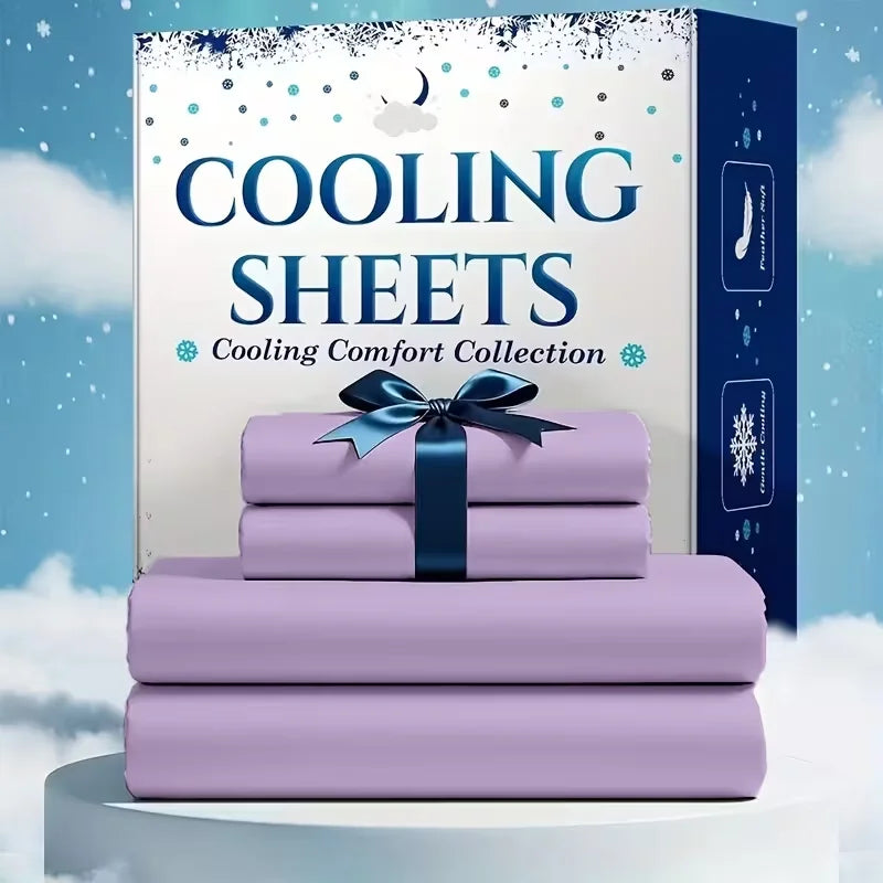 4pcs/6pcs Bamboo Cooling Queen Size Sheet Set - Children Bedding, Breathable And Comfortable - Fit for Hot Sleepers