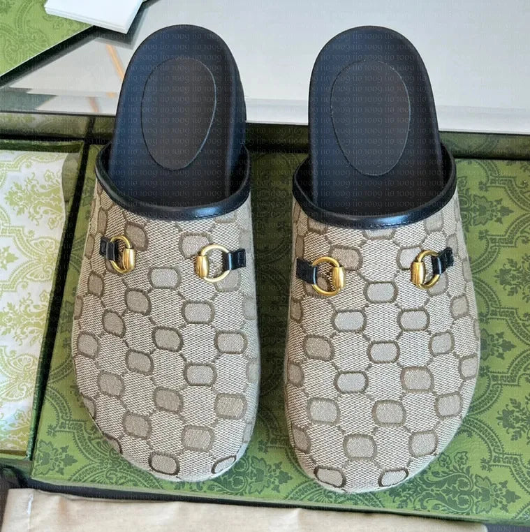Hot Designer High-end Men's and Women's Casual Mule Shoes Flat Versatile Streetwear Shoes Summer Slippers and Sandals
