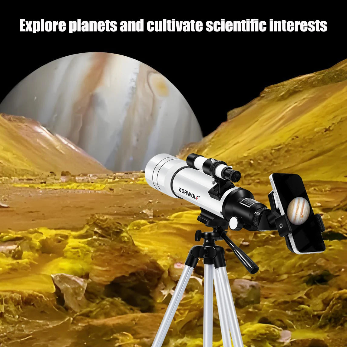 BORWOLF 70400 Professional High-definition Astronomical Telescope 333X To See The Moon and Stars Bird Watching Monocular