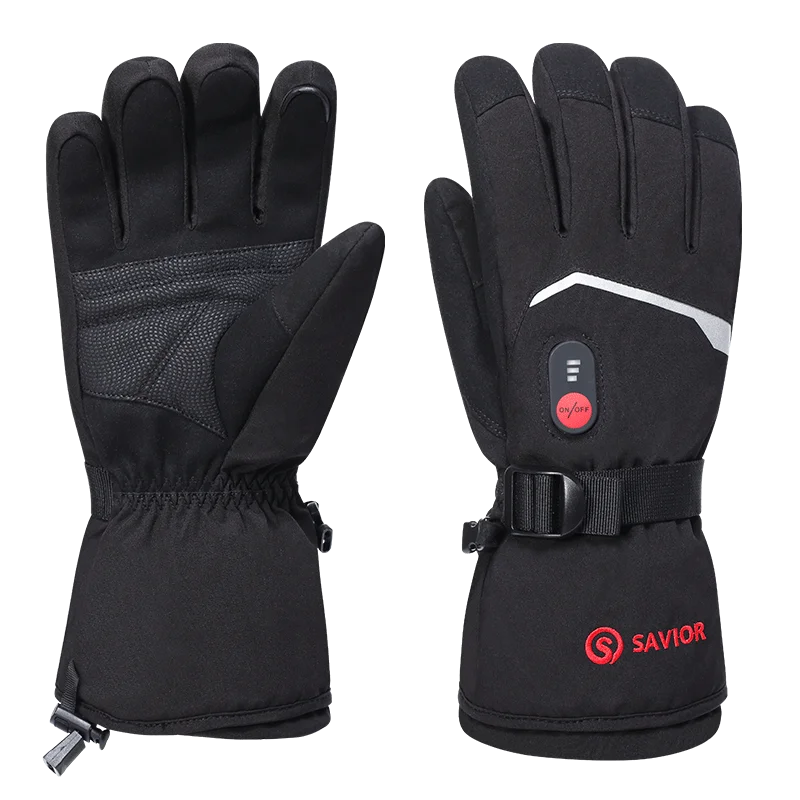 Savior Heat Winter Mittens Ski Heated Gloves Rechargeable Eelctric Battery for Men Women Keep Warm Heated Outdoor Sports Gloves