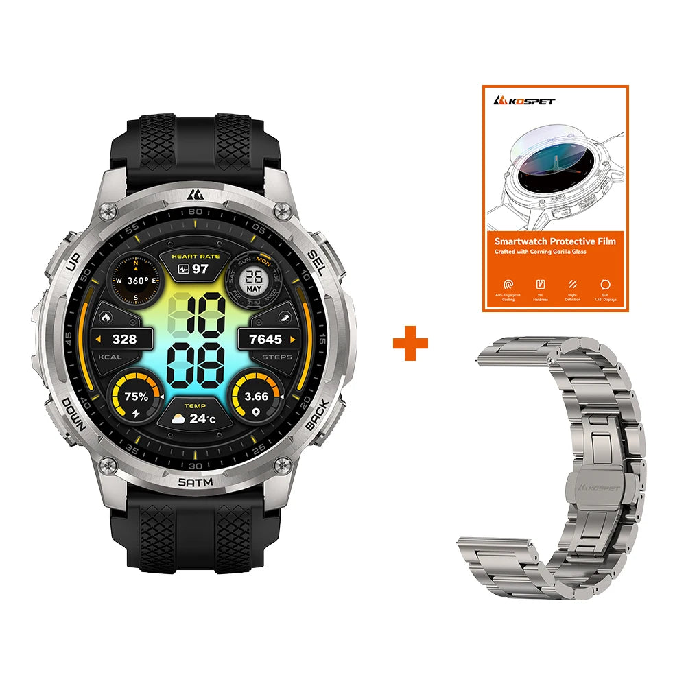 Kospet Tank T4C Smartwatch Outdoor Rugged GPS