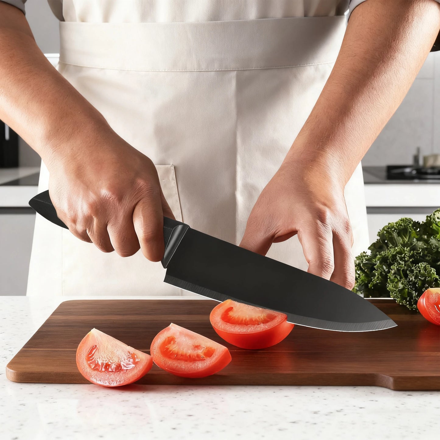 15Pcs Full Stainless Steel Kitchen Knife Set with Black Knife Block, All-in-one Hollow Handle Chef Knives Sharpener Scissor, Ultra Sharp Slicing Bread Steak Paring Knives Home Cooking Cutlery Gift Set