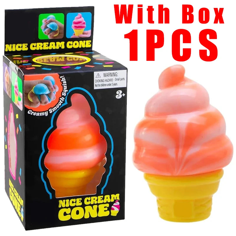 New Ice-Cream Sensory Toys Stress Relieving Blocks Pinching Relieving Puzzle Solving Venting Children Souvenir, Fun Christmas Gift, Party Favors Gifts, Prizes for Students