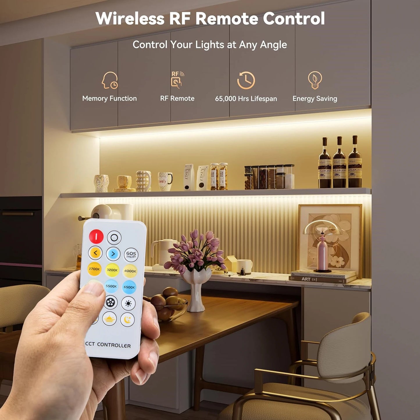 A-Convey 24V COB LED Strip Light Dimmable With Remote