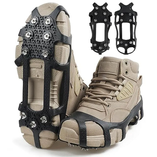 Crampons Ice Cleats for Shoes and Boots Hiking Men Women Snow Traction Cleats for Winter Walking on Snow and Ice, 9 Studs Snow