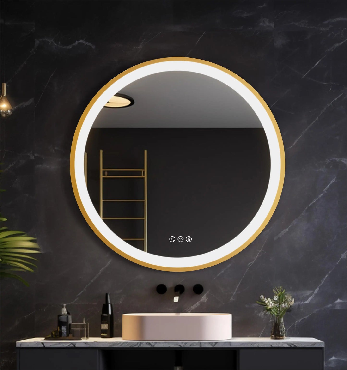 LED Fogless Bathroom Mirror With Three Color Temperature