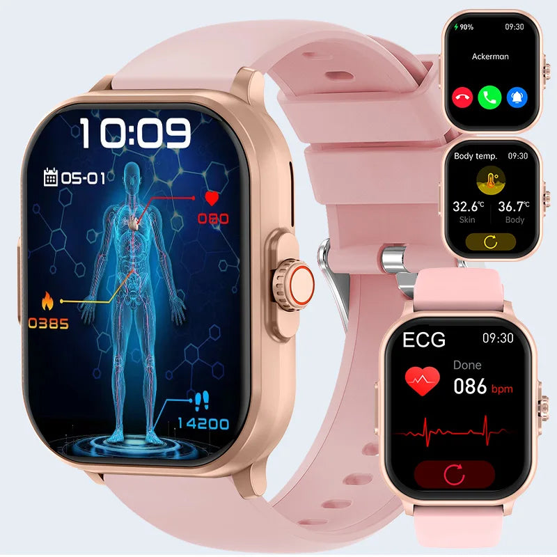 AI Health Diagnosing ECG PPG Smartwatch For Women