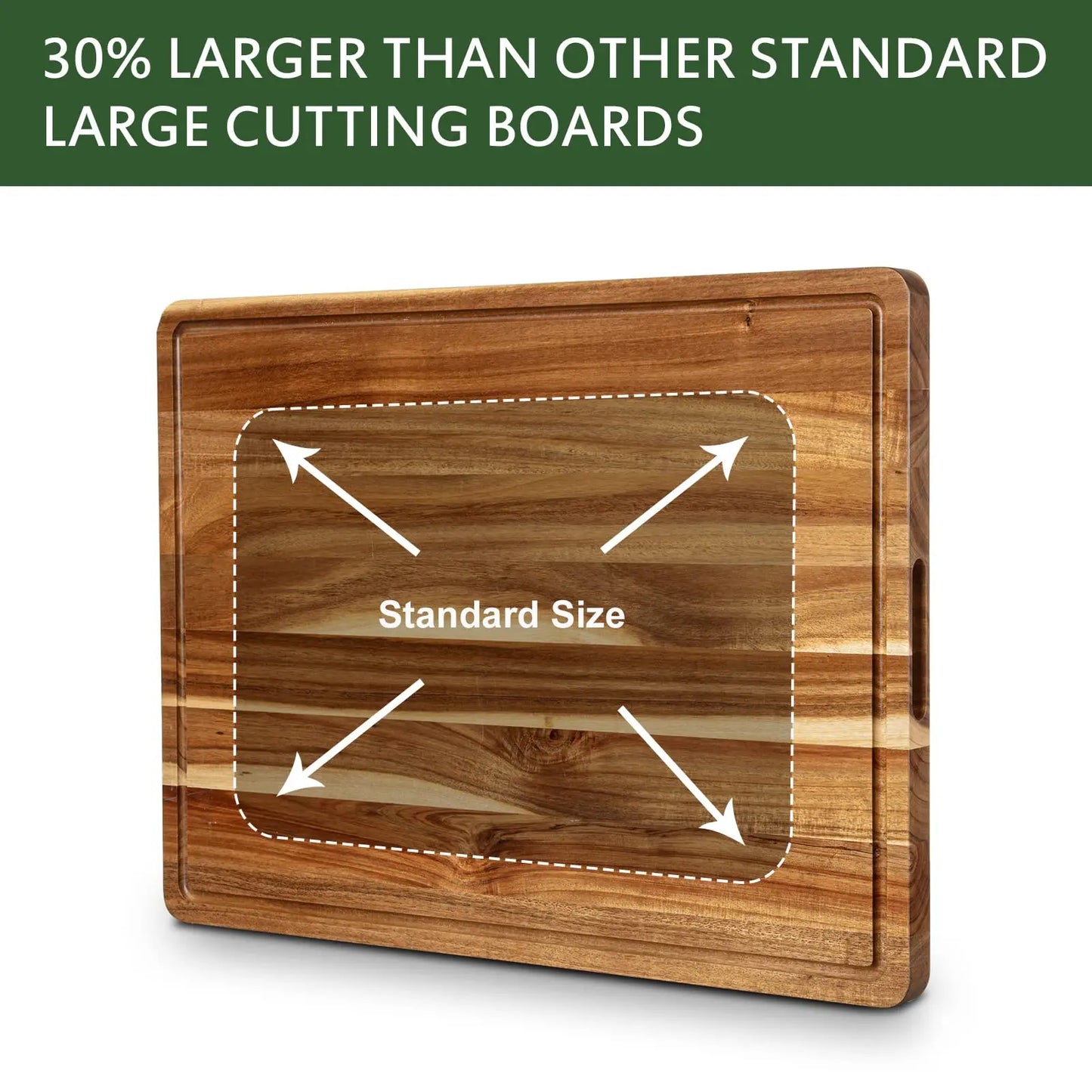 Fashionwu 60 cm Extra Large Cutting Board for Kitchen, 24 x 18 Inch Large Wooden Cutting Boards with Juice Groove, 1.2" Thick Butcher Block Cutting Board for Meat Vegetables, Large Charcuterie Board