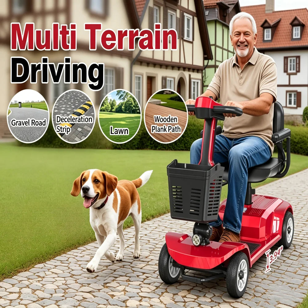 Unificare 12Ah Foldable Four Wheel Mobility Scooter