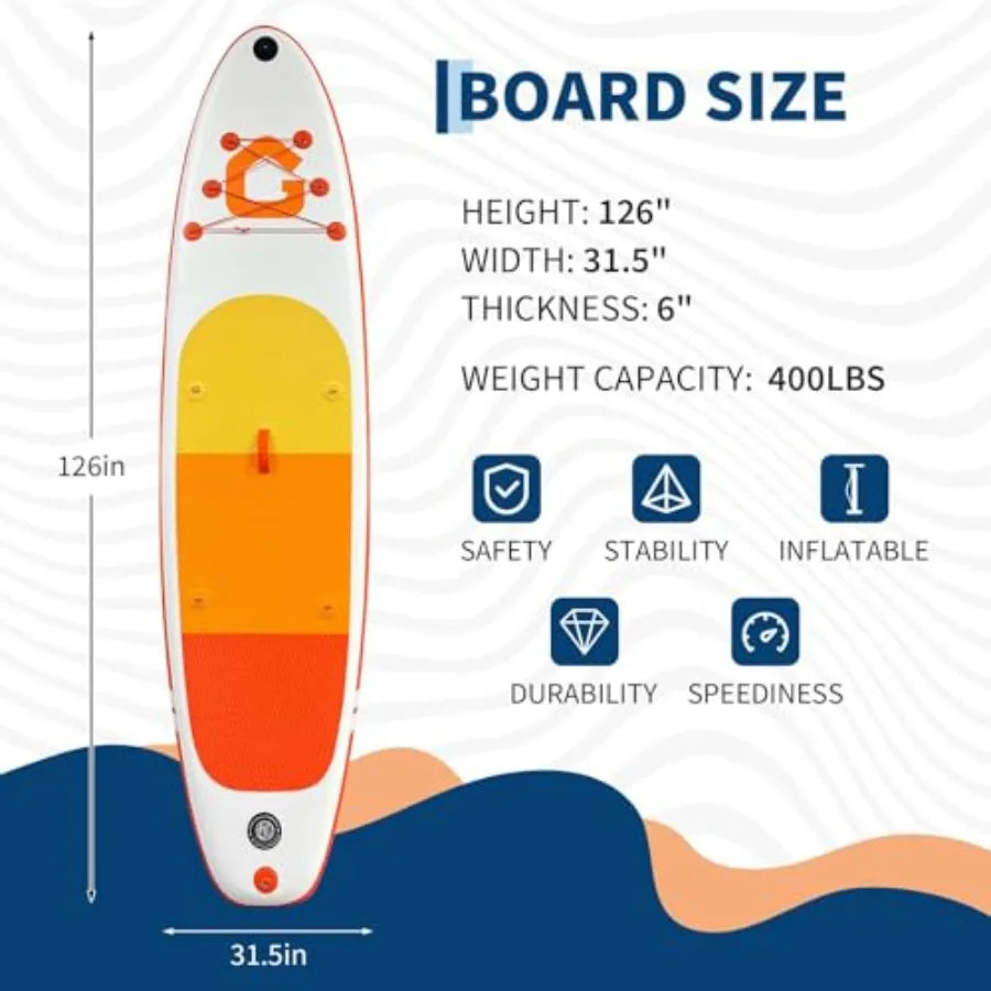 Inflatable Stand Up Paddle Board With Premium Paddle