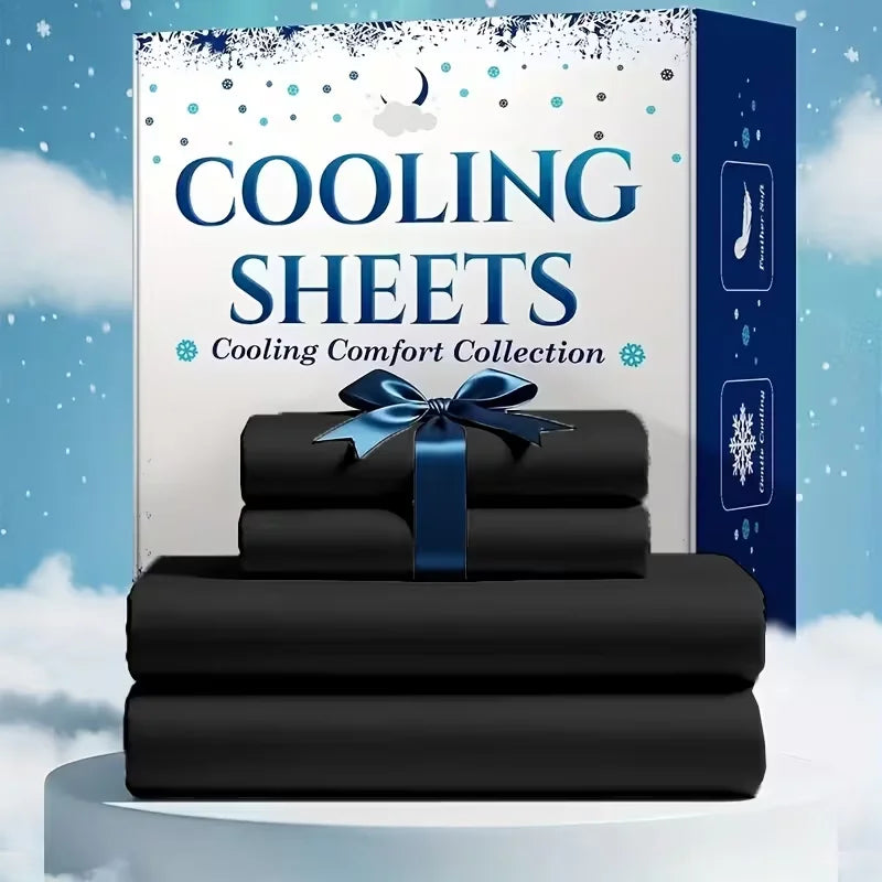 4pcs/6pcs Bamboo Cooling Queen Size Sheet Set - Children Bedding, Breathable And Comfortable - Fit for Hot Sleepers