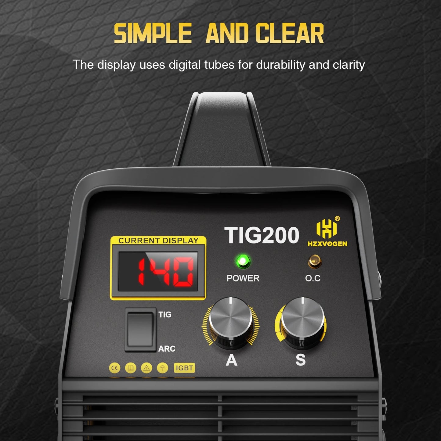 HZXVOGEN TIG200 Dual Voltage 10/220V 2 in 1 Welding Machine Stick MMA/HF TIG Hot Start Arc Force IGBT Inverter Portable Home Welder Soudeuse Par Point