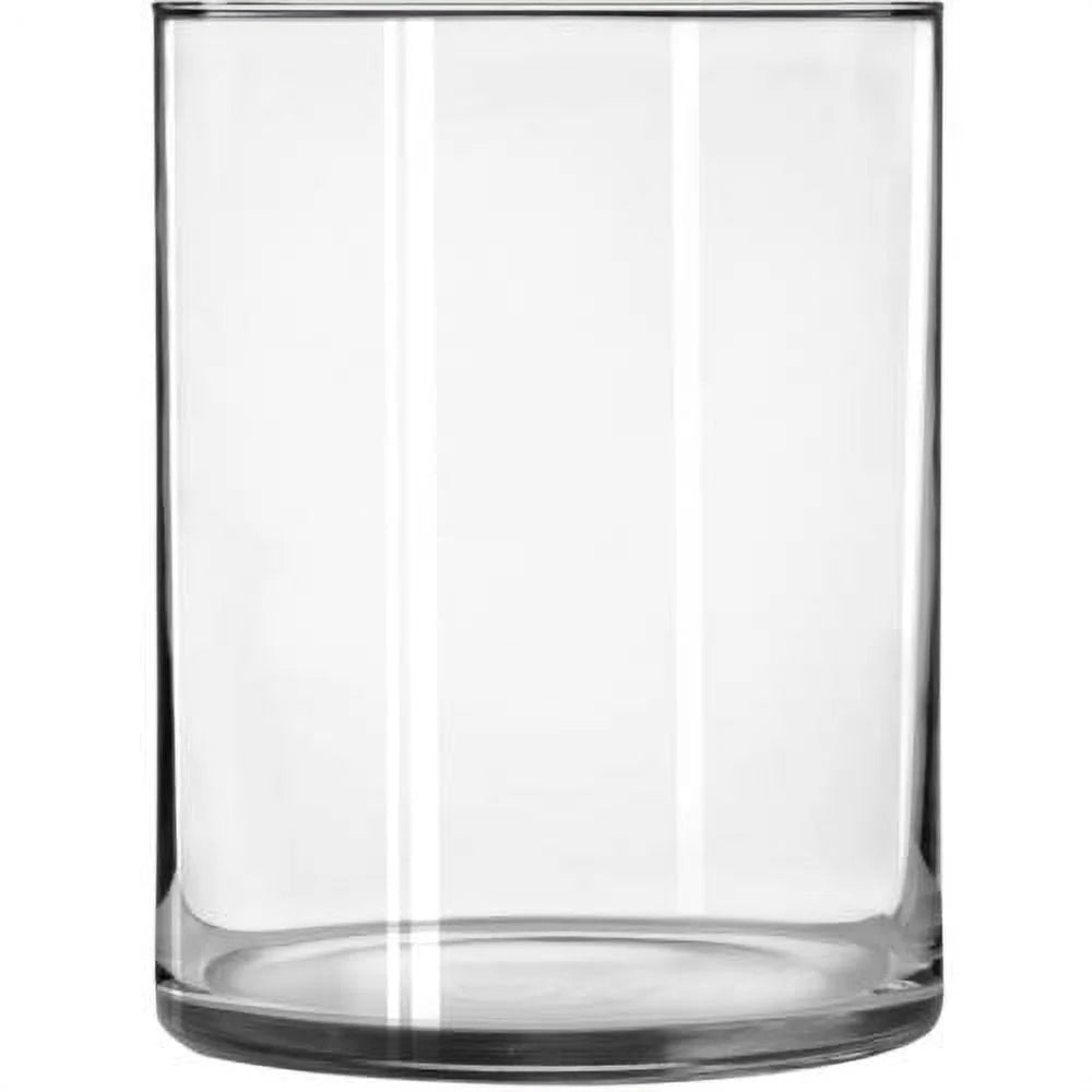 Clear Glass Cylinder Floral Vase Elegant Modern Table Decor